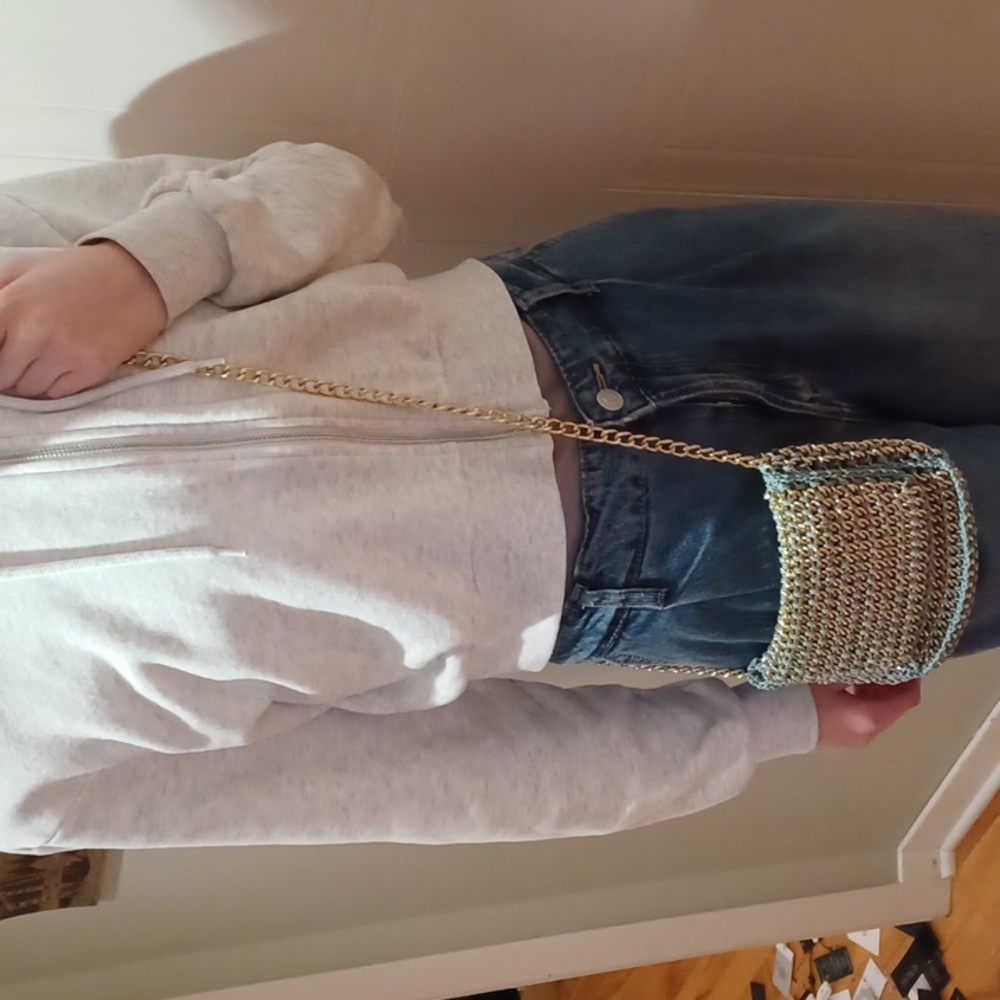 NOWT Tristan blue gold purse 👛 on chain⛓️ - Picture 2 of 12